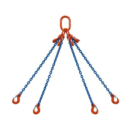 Starke Chain Sling, 3/8in, G100, Sling Hook, with Chain Adjuster, 15 ft SCSG10038-4LSA-15